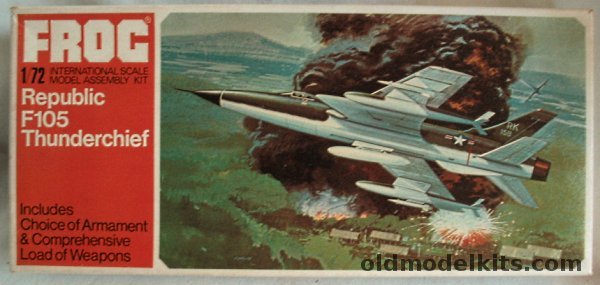 Frog 1/72 Republic F-105 Thunderchief - 388th TFW Korat AFB Thailand 1967 or 18th TFW 5th AF Okinawa 1963 (Hasegawa molds), F269 plastic model kit